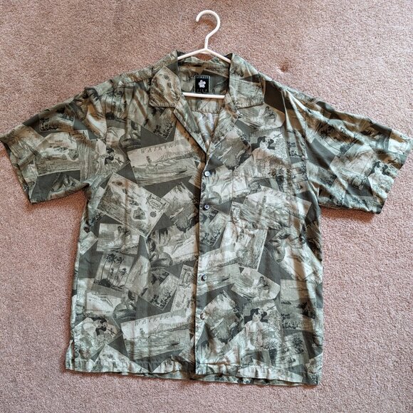 AUREUS SILK mens Hawaiian short sleeved - Picture 5 of 5